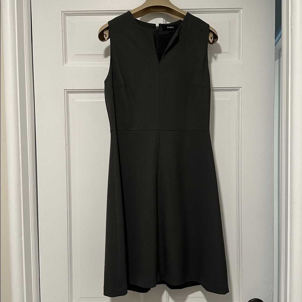 Theory Olive Green Sheath Dress